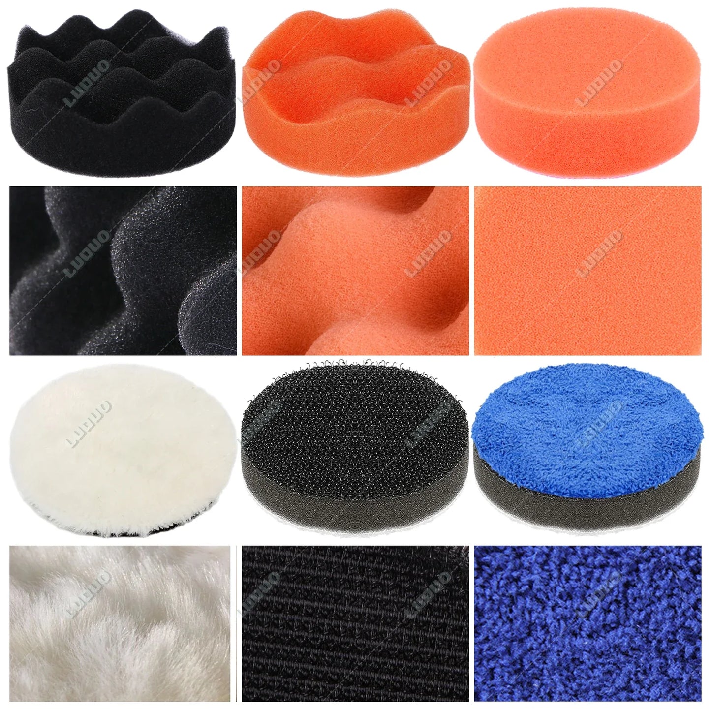 3–7 Inch Sandpaper & Polishing Sponge Set 100–5000 Grit – Car Headlight Restoration Buffing Discs for Waxing, Sanding & Polishing