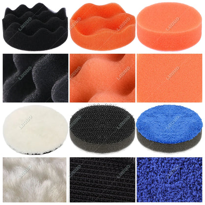 3–7 Inch Sandpaper & Polishing Sponge Set 100–5000 Grit – Car Headlight Restoration Buffing Discs for Waxing, Sanding & Polishing