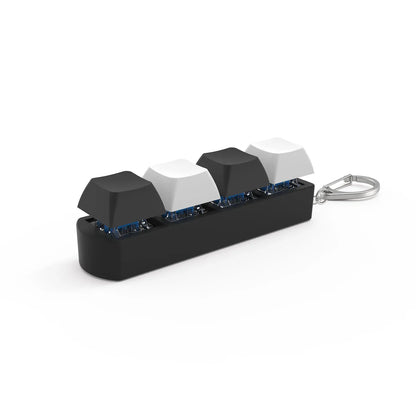4-Keys Mechanical Keyboard Keycap Toy – Anti-Stress Finger Button Decompression Keychain for Children and Adults