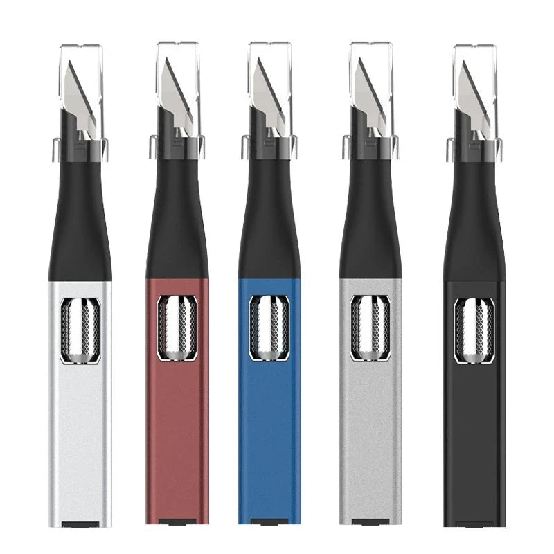 Pen-shaped DIY Aluminum Handle Carving Knife with 10 Replaceable Horseshoe Art Blades