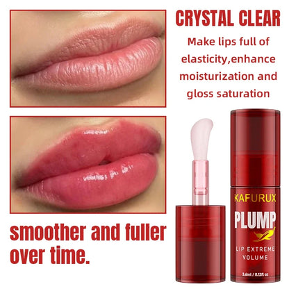 Lip Plumping Oil Gloss - Long-Lasting Moisturizing Lip Serum for Fuller-Looking Lips