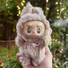 Premium Labubu Zimomo Angel Doll Clothes Set  — 17cm Mokoko Vinyl Pendant Plush & Clothes Set (Fits Labubu 1st & 2nd Gen) — Birthday Gift
