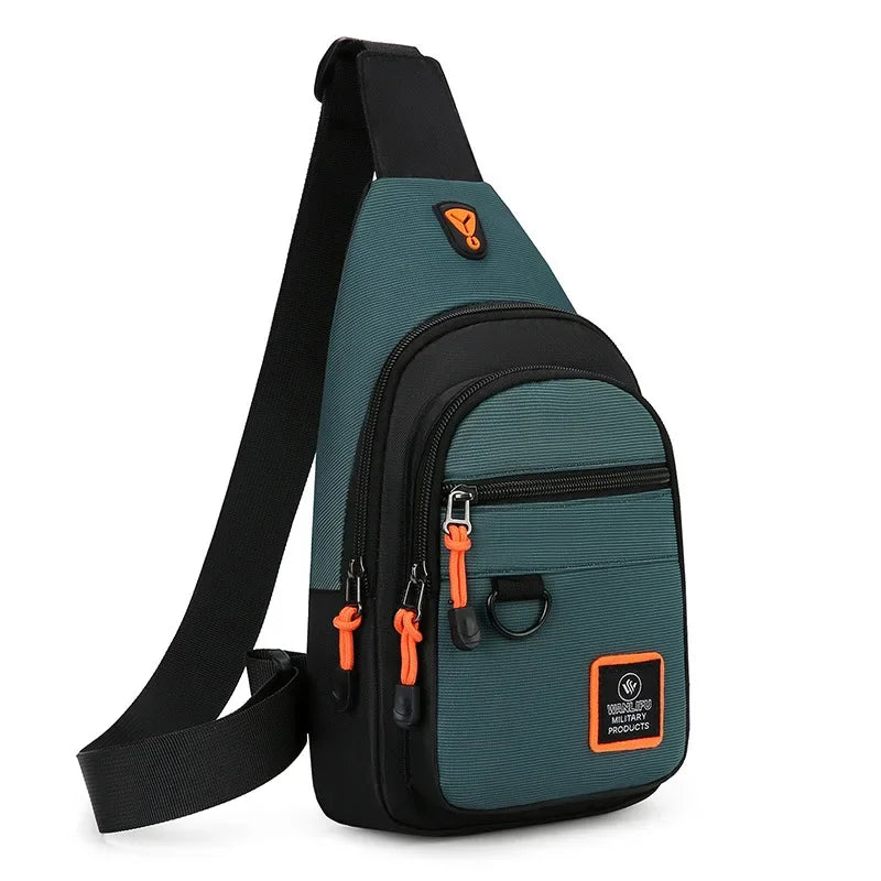 Men's Stylish Oxford Fabric Crossbody Chest Bag - Lightweight Casual Shoulder Handbag | Trendy Men's Waist Pack