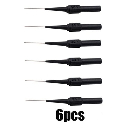 10Pcs 30V Multimeter Test Lead Kit - Automotive Diagnostic Probe Extension with 0.7MM Piercing Needle Tips