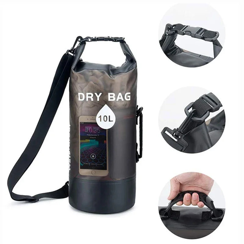 10L/20L Waterproof Dry Bag – Storage Pouch for Swimming, Trekking, Rafting, Boating & Kayaking (Backpack XD117Y)