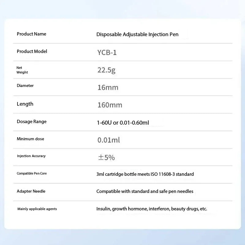 Disposable Magic Injection Pen — Peptide & Beauty Pen with Precise Dosage, Portable and Convenient