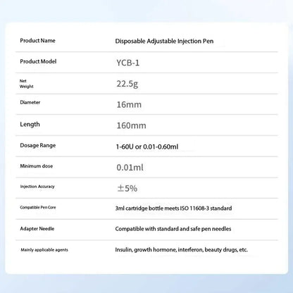 Disposable Magic Injection Pen — Peptide & Beauty Pen with Precise Dosage, Portable and Convenient
