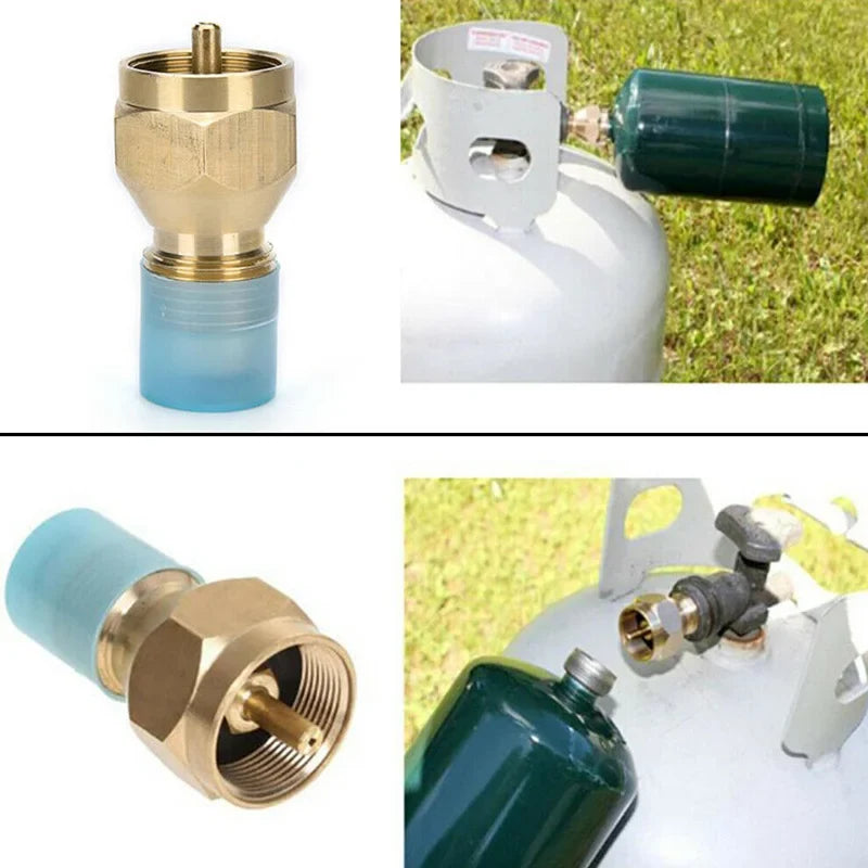 Propane Tank Refill Adapter - Brass Gas Cylinder Canister Filler Coupler