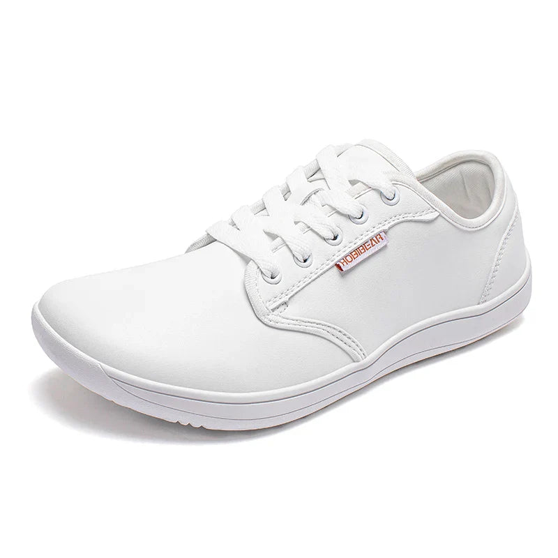 HOBIBEAR Unisex Wide Barefoot Shoes – Zero Drop Minimalist Sneakers for Men & Women, Artificial Leather Trail Walking Shoes