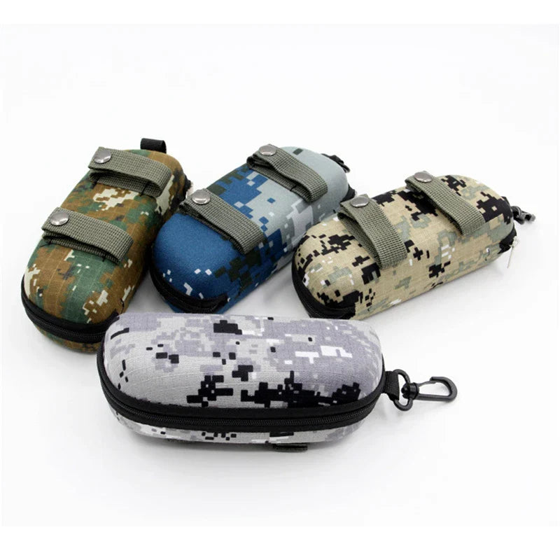 Camouflage Outdoor Sports Glasses Case – Thickened Zipper Sunglasses Storage Box, Anti-Stress & Military Portable