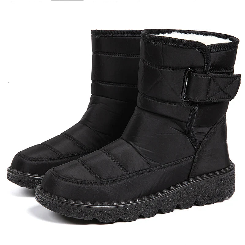 2024 Women's Winter Snow Boots – Waterproof, Warm Fur Ankle Boots in Korean Style