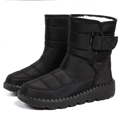 2024 Women's Winter Snow Boots – Waterproof, Warm Fur Ankle Boots in Korean Style