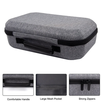 Waterproof Hard Carry Case with Lens Cover: Travel & Home Storage Bag for Meta Quest 3 VR Headset & Game Controller - Mesh Pocket