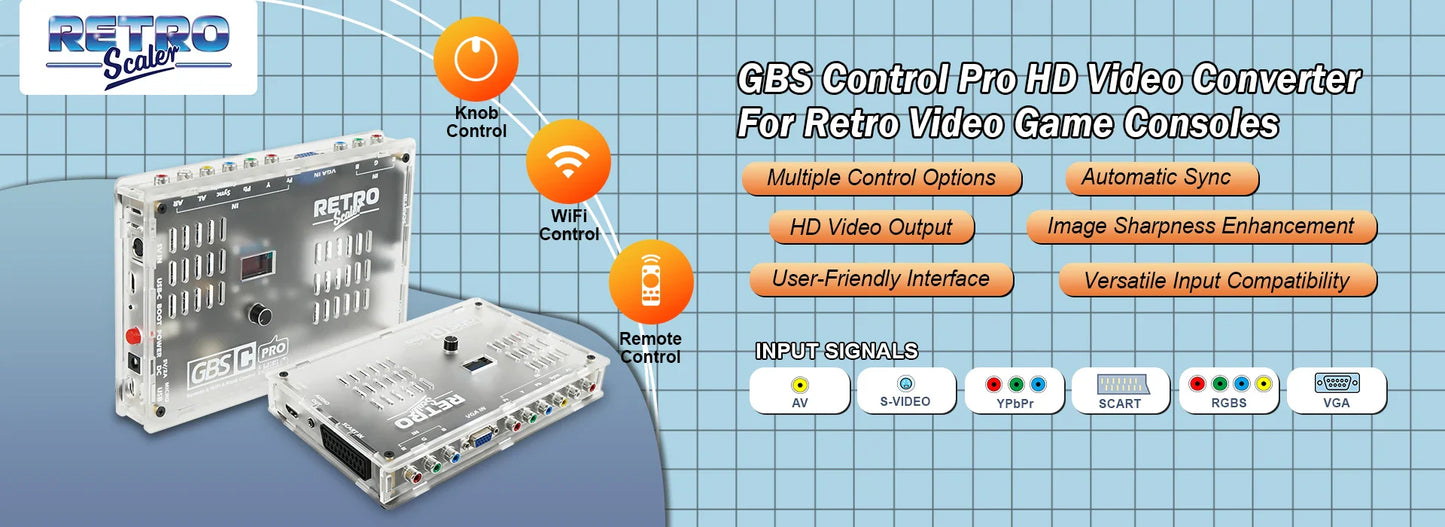 RetroScaler2x AV to HDMI Converter – Line-Doubler for PS2, N64, NES, Dreamcast, Saturn, MD1, MD2 Retro Game Consoles