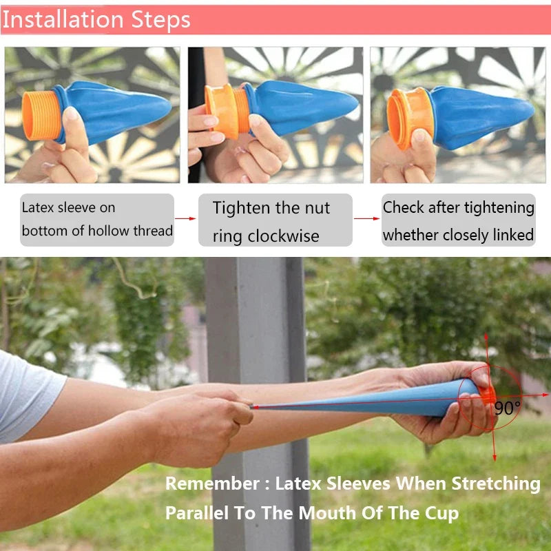 3-Color Latex Slingshot Cup - High Elasticity Outdoor Shooting Toy for Hunting, Camping & Stress Relief