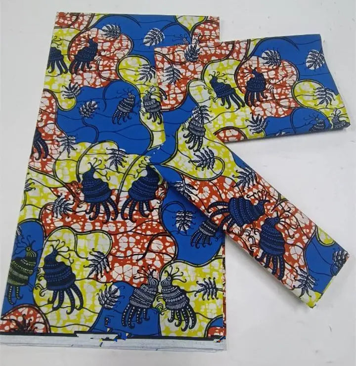 African Ankara Wax Print Fabric - 100% Cotton Batik Patchwork Sewing Material for Dresses & Crafts
