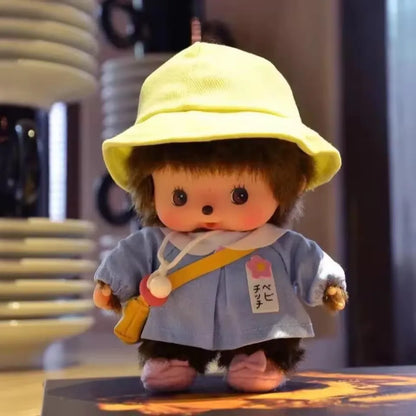15cm DIY Monkey Plush Doll – Kawaii Dress-Up Pendant for Schoolbag, Cute Christmas & Children’s Gift