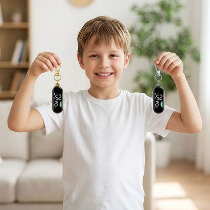 LED Digital Pocket Watch - Waterproof Hanging Carabiner Watch with Luminous Display for Kids & Adults