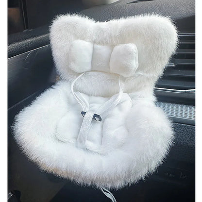 New 15-17cm Labubu Doll Safety Seat – Cute Doll Air Outlet Aromatherapy Decoration for Car Interior