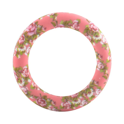 Kovict Silicone Ring Pendant Blanks - 65mm Round Printed Rings for DIY Jewelry & Craft Making