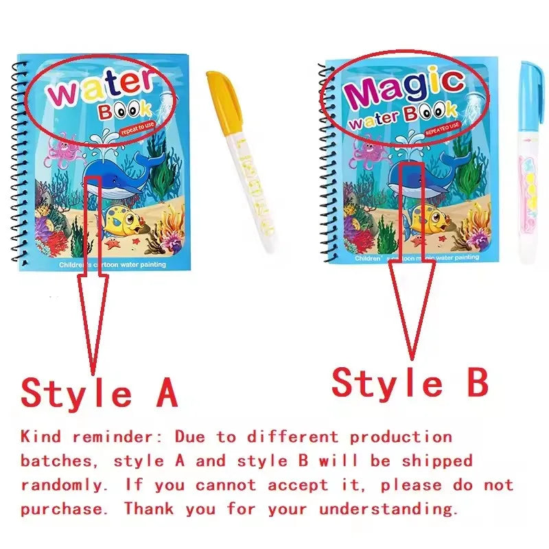 Magical Water Drawing Book – Reusable Montessori Coloring & Sensory Toy for Early Childhood Education