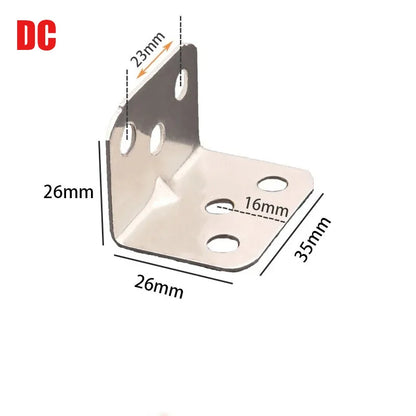 20-Piece Stainless Steel L-Shaped Corner Brackets - 90 Degree Right Angle Hardware for Cabinets & Furniture