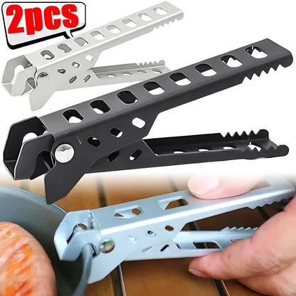 Camping Pan Gripper Clip - Anti-Scald Pot Bowl Clamp for Hiking, Outdoor Cooking, BBQ & Picnic Tableware Accessories
