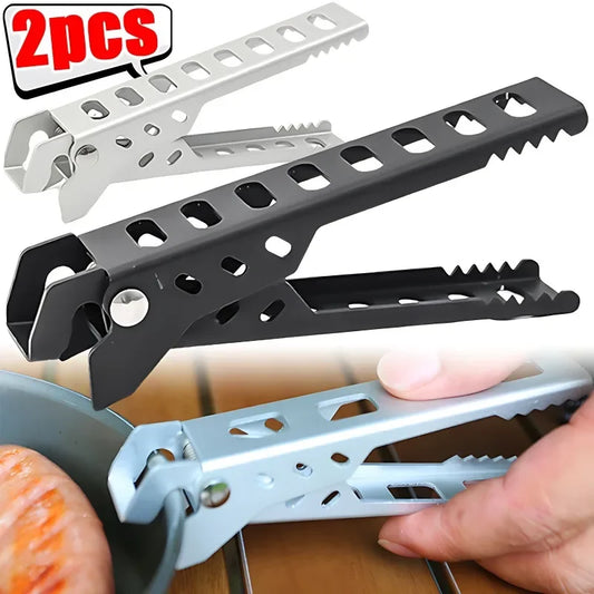 Camping Pan Gripper Clip - Anti-Scald Pot Bowl Clamp for Hiking, Outdoor Cooking, BBQ & Picnic Tableware Accessories