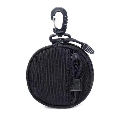 Outdoor Triangular Buckle Earphone Bag – Portable Circular Case for U Disk & Earphone Protection