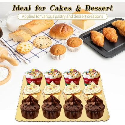 10PCS Greaseproof Rectangle Cake Boards (19×14 Inch) – Decorative Dessert Trays for Cakes, Pizza, Cupcakes, Weddings & Parties