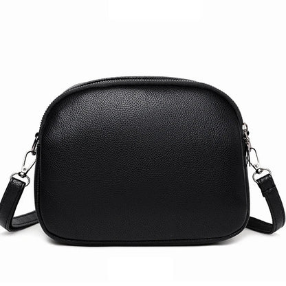 Women’s Solid Color Rivet Zipper Phone Bag – Soft Leather Small Square Shoulder & Crossbody Bag, Fashionable and Simple