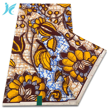African Real Wax Print Fabric - 100% Cotton Ankara Sewing Material Wholesale Quality