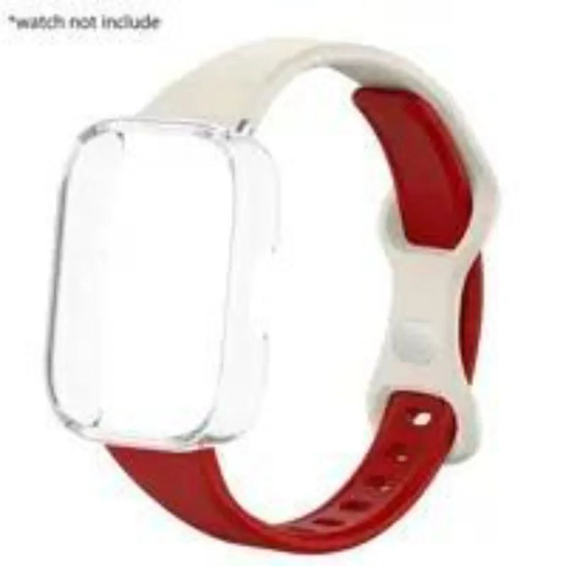Slim Silicone Strap & Case - Soft Matte Protective Cover Bracelet for Redmi Watch 6/5/4 Active & 5 Lite