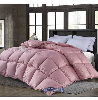 95% White Goose Down Quilt – Winter Cotton, Thick & Lightweight, High-Quality Breathable Household Bedding
