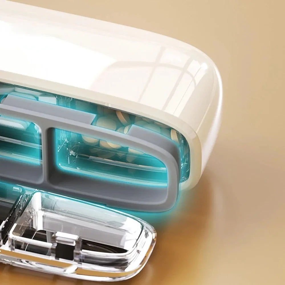 Portable Pill Organizer – 3 Times a Day Travel Pill Box with Compartments for Vitamins & Medicines, Small Pocket Medicine Case
