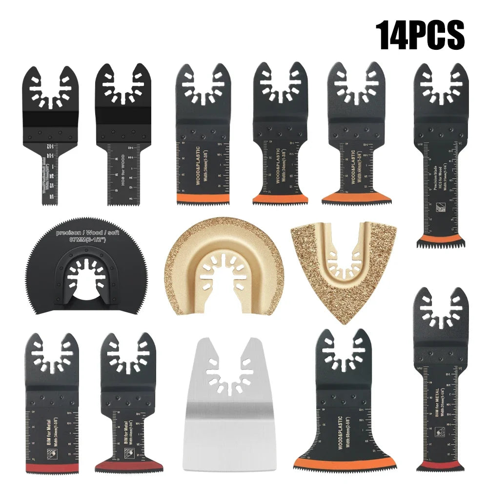 Tooth Oscillating Saw Blade Kit - 10-39PCS Carbide Multitool Blades for Wood PVC & Metal Cutting