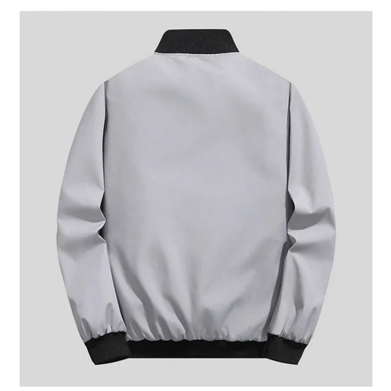 Men’s Lightweight Windbreaker Jacket - Spring Fall Windproof Casual Outdoor Coat with Zipper Pockets