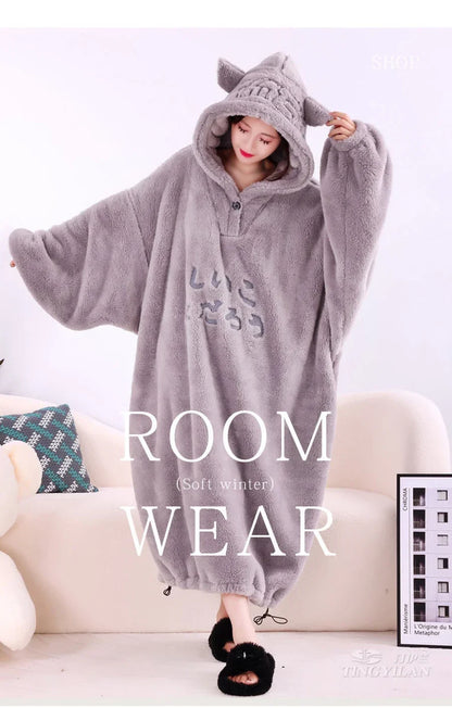 WASART Winter Hooded Fleece Blanket – Ultra Plush Oversized Sweater Blanket with Sleeves, Warm Flannel for Outdoor Use