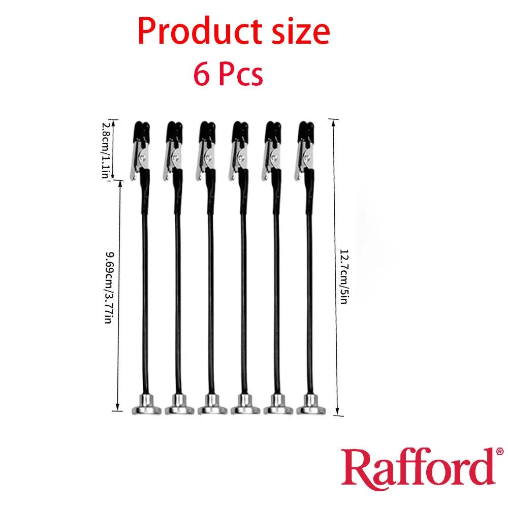 Rafford 12Pcs Model Painting Clip Set - Bendable Alligator Clips with Rubber Tips and Magnetic Base for Hobby Airbrush