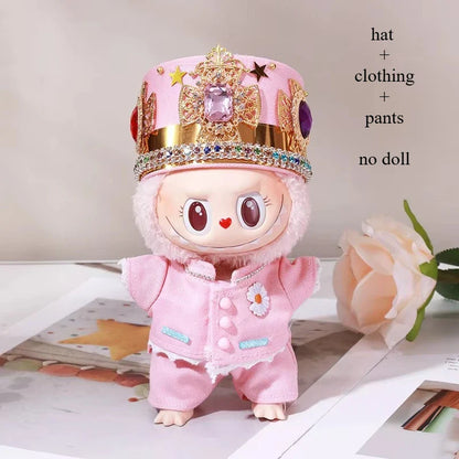 G-Dragon Labubu Baby Clothes 17cm Vinyl Plush Doll Outfit – Cute Suit Pendant for Doll Keychains