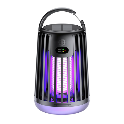 Solar Fly Zapper Garden Light - Rechargeable Outdoor Mosquito Killer Lamp & Insect Trap