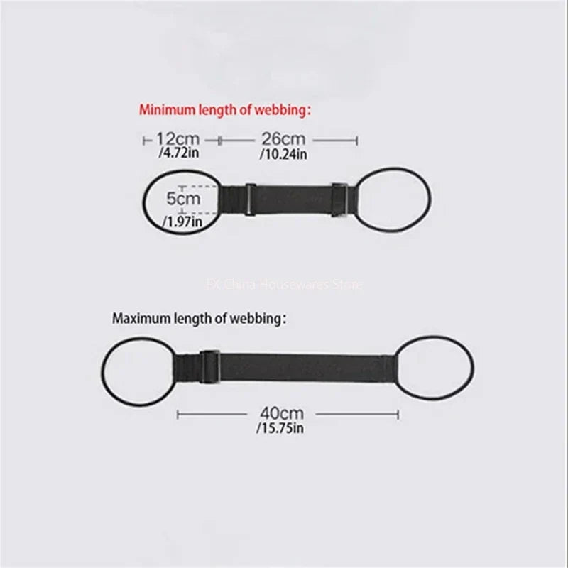 Adjustable Luggage Strap - Elastic Bungee Travel Security Belt for Carry-On Bags