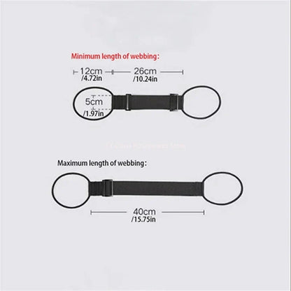 Adjustable Luggage Strap - Elastic Bungee Travel Security Belt for Carry-On Bags