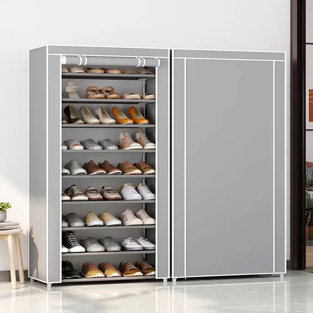 Dustproof Shoe Storage Rack – Multilayer Nonwoven Organizer Cabinet, Space-Saving Shoe Shelf for Home & Hallway