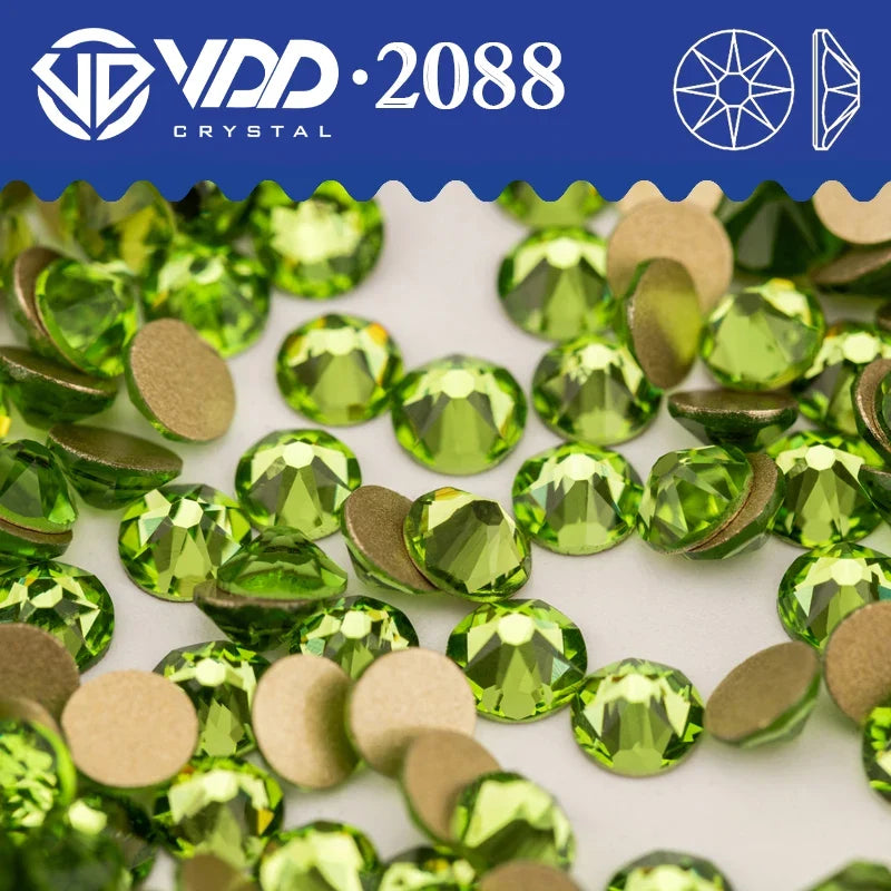 VDD AAAAA Crystal Flatback Rhinestones - SS16-SS30 16-Cut Gems for DIY Crafts & Nail Art Decoration