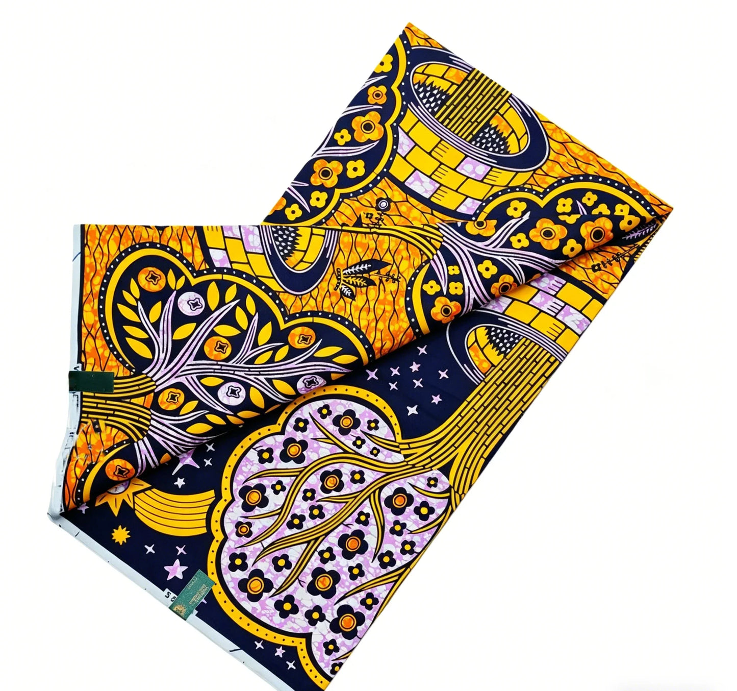 African Ankara Wax Print Fabric - 100% Cotton Batik Material for Sewing & Wholesale 6 Yards