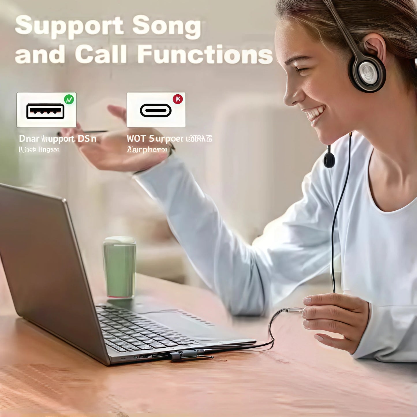 2-in-1 USB-C OTG Adapter with USB 3.2 Splitter & 100W PD Fast Charging for Laptop & Tablet