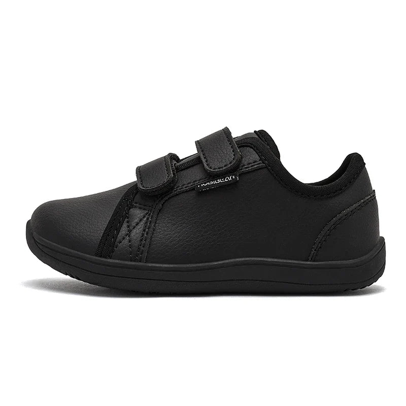 HOBIBEAR Kids Barefoot Shoes – Wide Toe Minimalist Lightweight Sneakers with Hook & Loop Artificial Leather for Boys and Girls