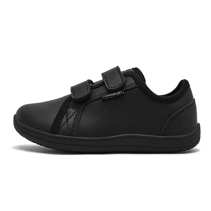HOBIBEAR Wide-Toe Family Sneakers — Barefoot Minimalist Lace-Up Casual Walking Shoes with Hook & Loop Faux Leather