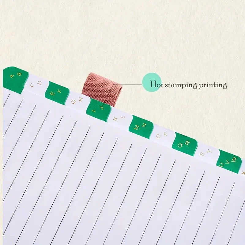 Hardcover Password Book with Alphabetical Tabs – Secure Notebook for Office & School Supplies